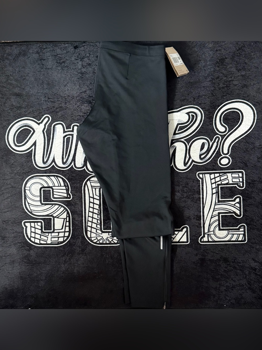 Nike Men's Black Athletic Joggers with Zip Ankles